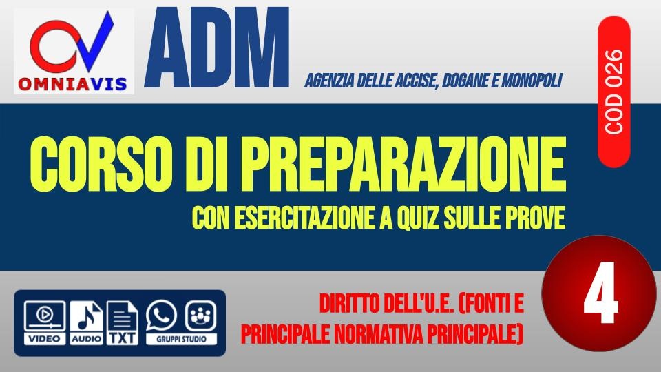 Diritto dell'Unione europea (fonti e principale normativa principale) [2 ore formative] (CHIARELLI)