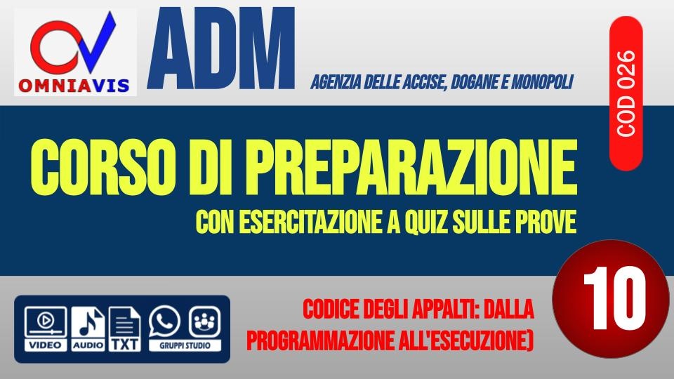 Codice degli appalti (Dlgs 50/2016: dalla programmazione all'esecuzione) [3 ore formative] (CHIARELLI)