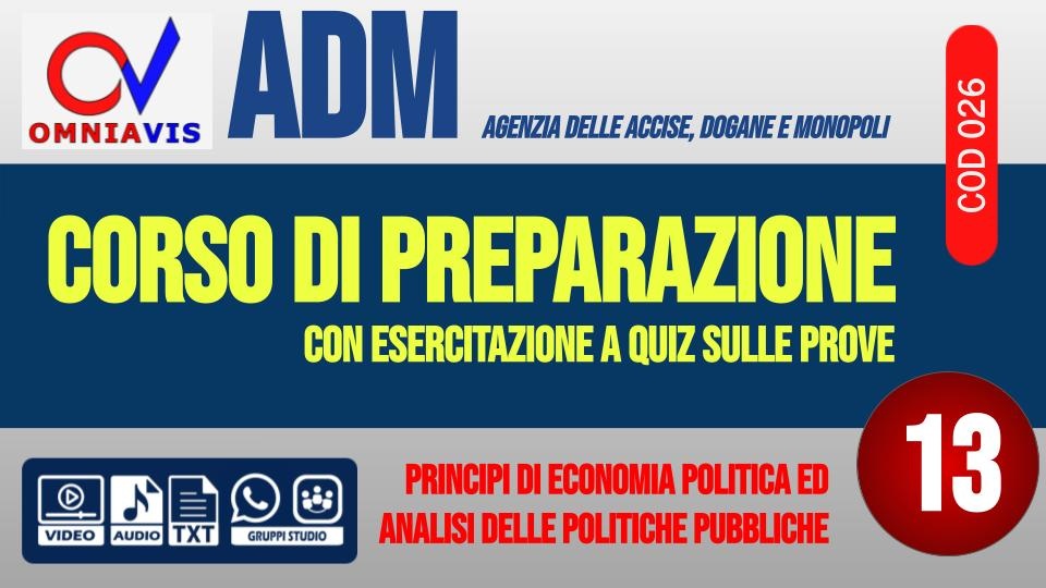 Principi di economia politica ed analisi delle politiche pubbliche [3 ore formative](CHIARELLI)