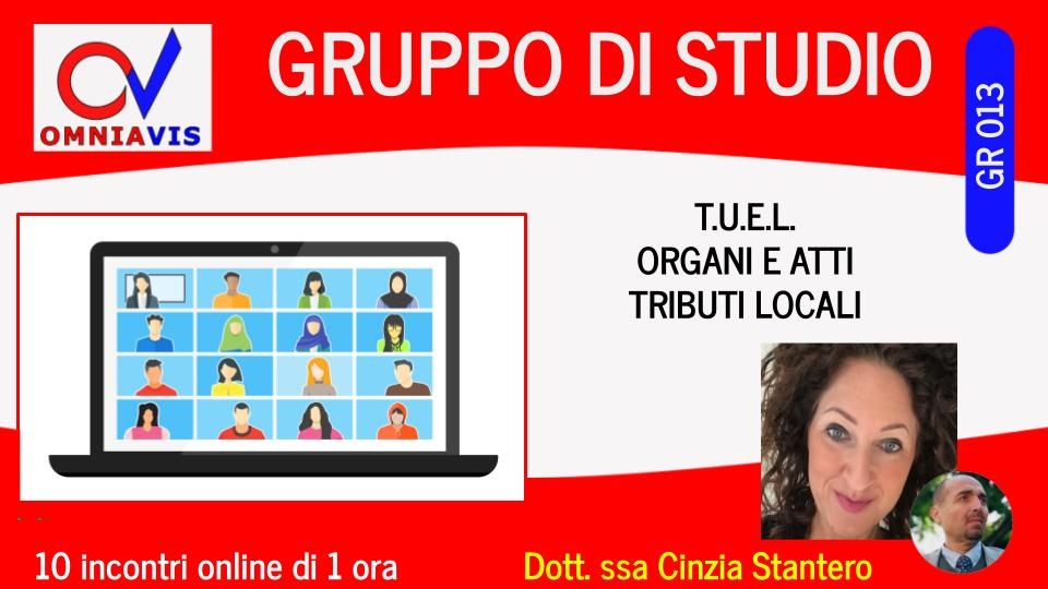 Gruppo di studio di Enti locali: organi, atti e tributi