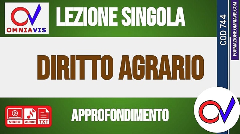 Diritto agrario [2 ore formative] (CHIARELLI)