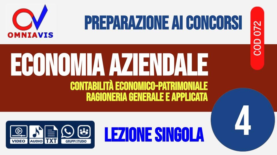 Lezione 4 - Il sistema informativo e il piano dei conti [2 ore formative] (PAGANELLO)