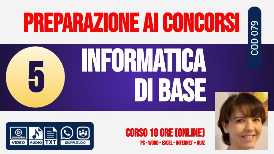 Lezione 5 - Simulazione di prove di concorso di informatica [2 ore formative] (DI BELLO)