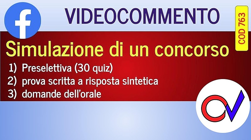 Simulazione completa di un concorso (preselettiva - scritto - orale)