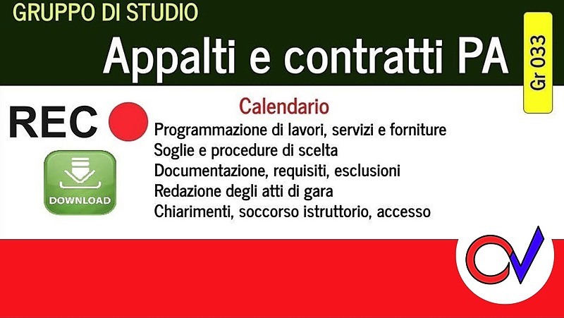 Gruppo di studio APPALTI E CONTRATTI