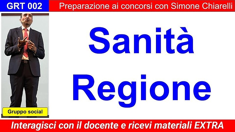 SANITÀ E REGIONE - gruppo riservato (no sostituzioni)