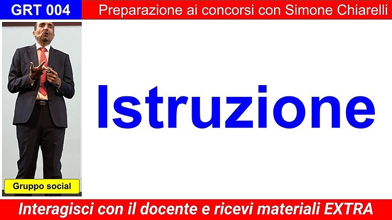 ISTRUZIONE - gruppo riservato (no sostituzioni)