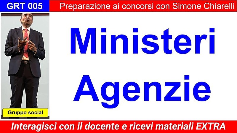 MINISTERI E AGENZIE - gruppo riservato (no sostituzioni)