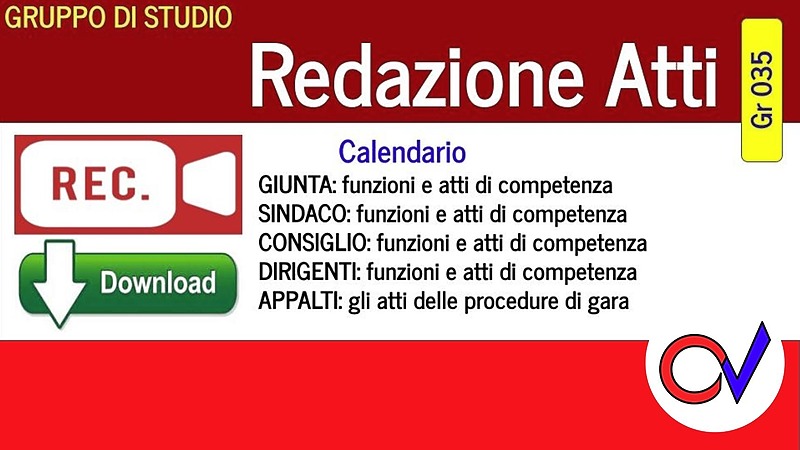 Gruppo di studio REDAZIONE ATTI