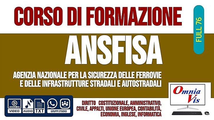 Agenzia Nazionale ANSFISA - corso di preparazione
