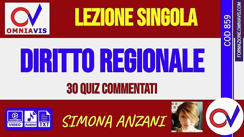 DIRITTO REGIONALE: 30 Quiz commentati