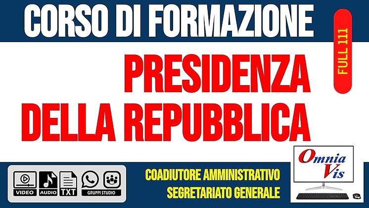 Presidenza della Repubblica - concorso coadiutore