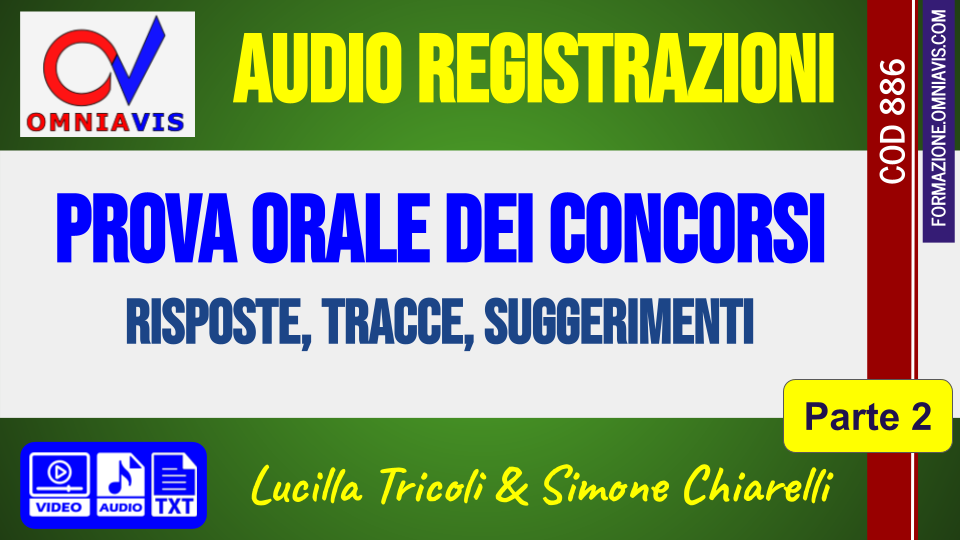 Prova orale dei concorsi: risposte, tracce, suggerimenti (parte 2) - Tricoli