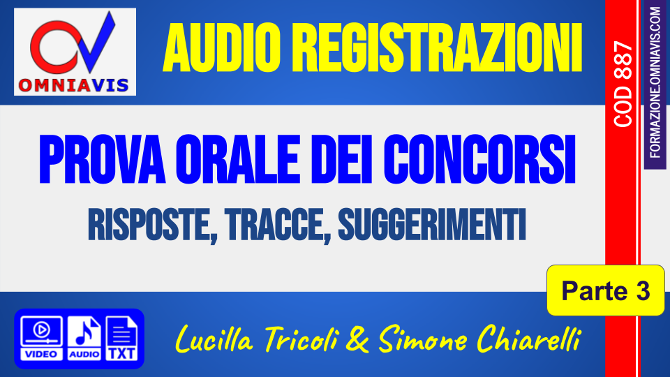 Prova orale dei concorsi: risposte, tracce, suggerimenti (parte 3) - Tricoli