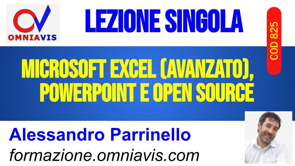 Microsoft Excel (avanzato), powerpoint e open [1 ora formativa] (PARRINELLO)