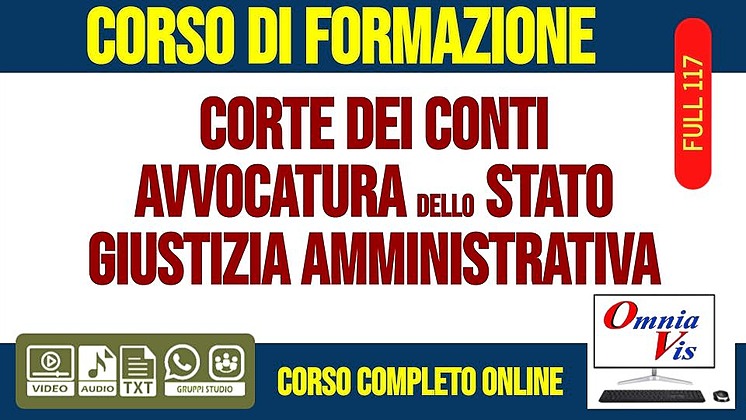 Corte dei Conti, Avvocatura dello Stato, Segretario Generale della Giustizia Amministrativa - corso di formazione
