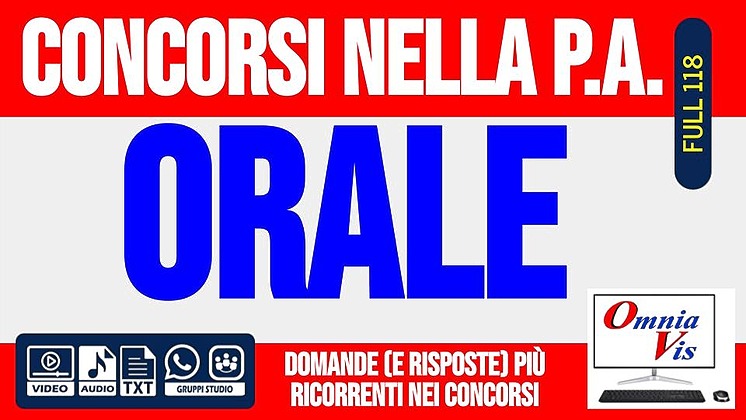 Preparazione alla prova orale dei concorsi nella P.A.