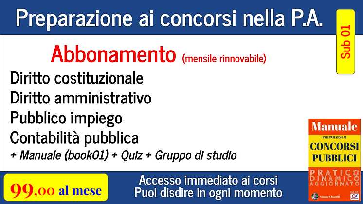 Abbonamento - Preparazione ai concorsi nella P.A.