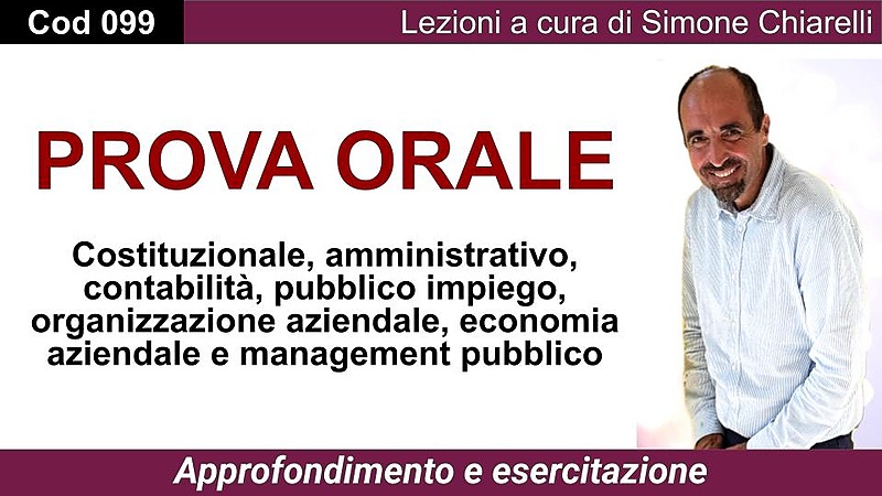 PROVA ORALE (Diritto, lavoro, management, economia)