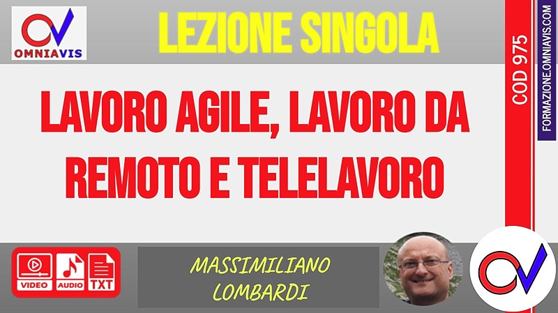 Lavoro agile, lavoro da remoto e telelavoro [1 ora formativa] (CHIAERLLI-LOMBARDI)