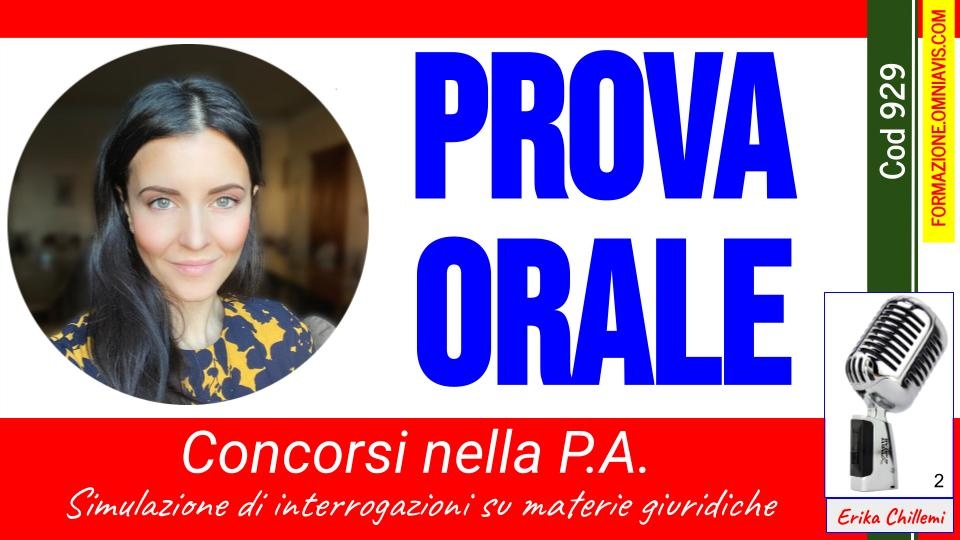 Simulazione della prova orale dei concorsi (audio-registrazioni) - parte 2 (CHILLEMI)