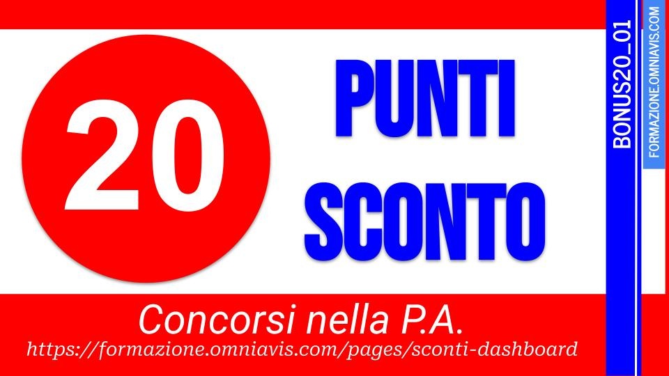 20 punti sconto