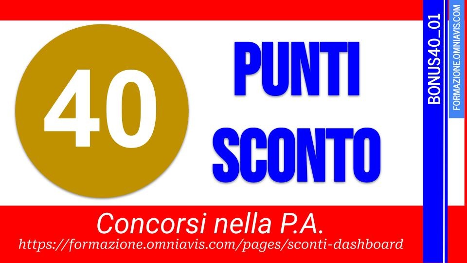 40 punti sconto