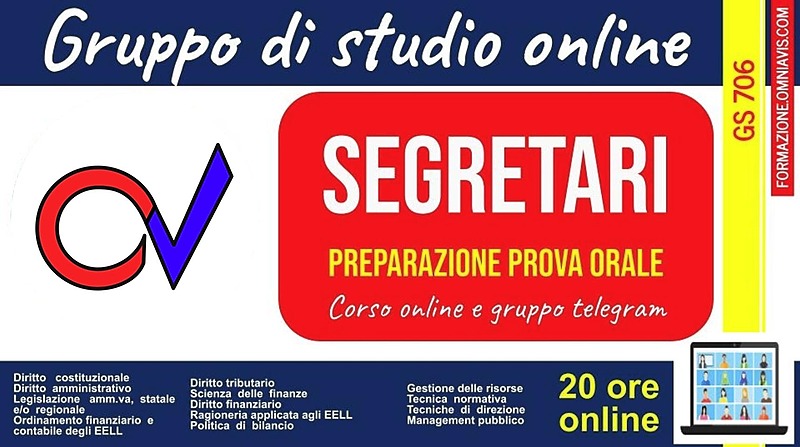 Gruppo di studio "Segretari comunali - ORALE"