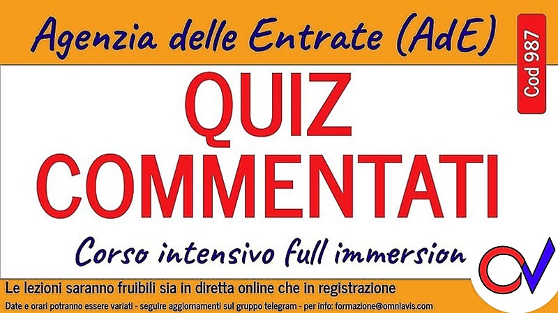 Agenzia delle Entrate - ADE (quiz commentati): corso intensivo di preparazione