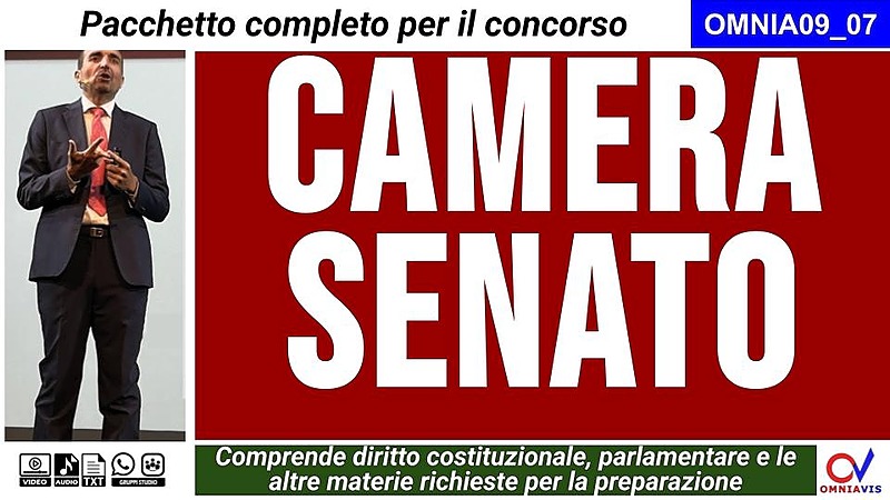 Diritto parlamentare (concorsi per Camera e Senato)