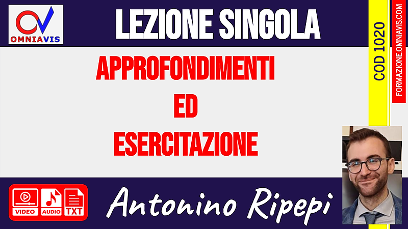 Approfondimenti ed esercitazione [1 ora formativa] (RIPEPI)