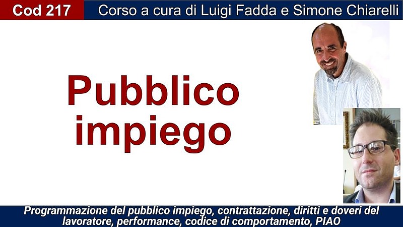Corso di pubblico impiego e gestione delle risorse umane