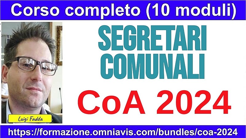 corso per segretari comunali - concorso 2024