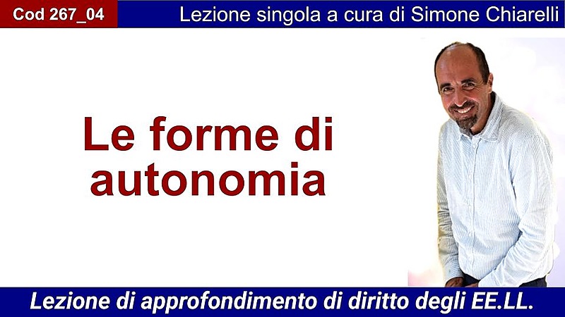 Le forme di autonomia