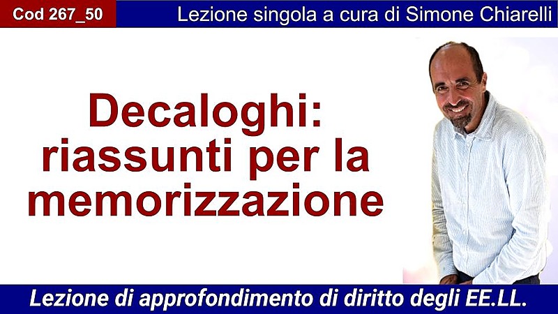 Decaloghi: riassunti per la memorizzazione