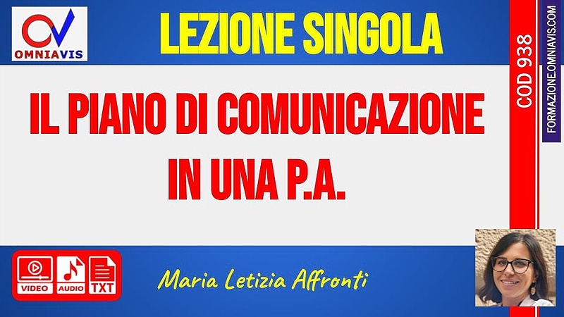 Piano di comunicazione in una P.A. [1 ora formativa] (AFFRONTI)