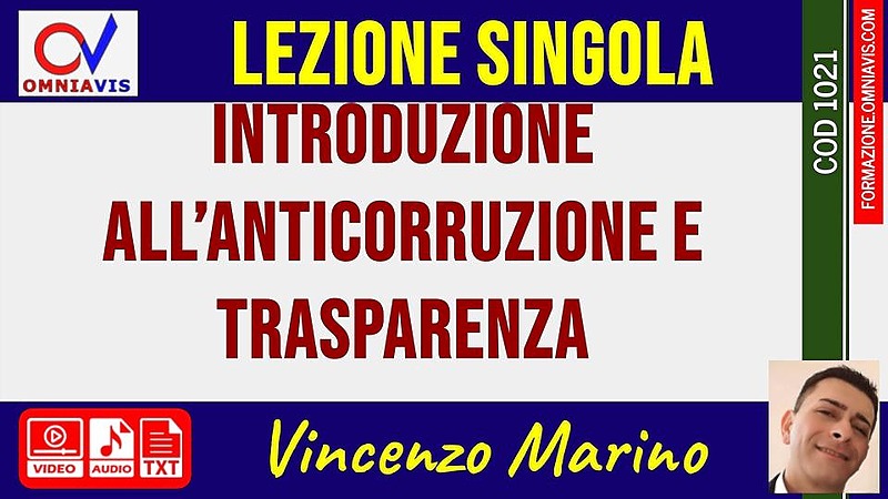 Anticorruzione e trasparenza (introduzione) - Marino