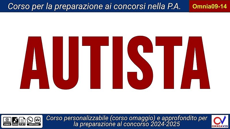 Concorso per AUTISTA