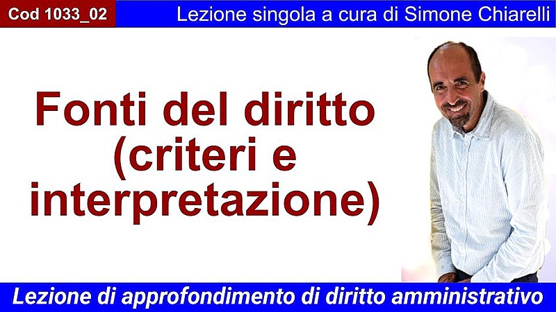 Fonti del diritto (criteri e interpretazione)