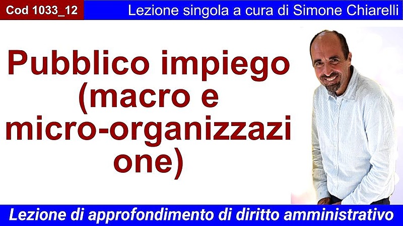 Pubblico impiego (macro e micro-organizzazione)