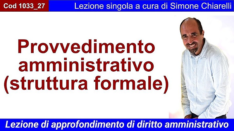 Provvedimento amministrativo (struttura formale)