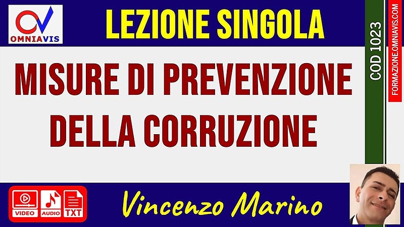 Misure di prevenzione della corruzione - Marino [2 ore formative]