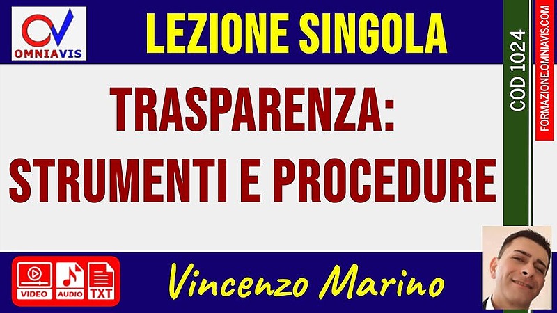 Trasparenza: strumenti e procedure - Marino