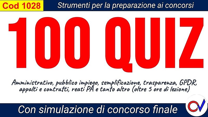 100 quiz commentati di diritto - livello medio/difficile (con simulazione di concorso) (CHIARELLI)