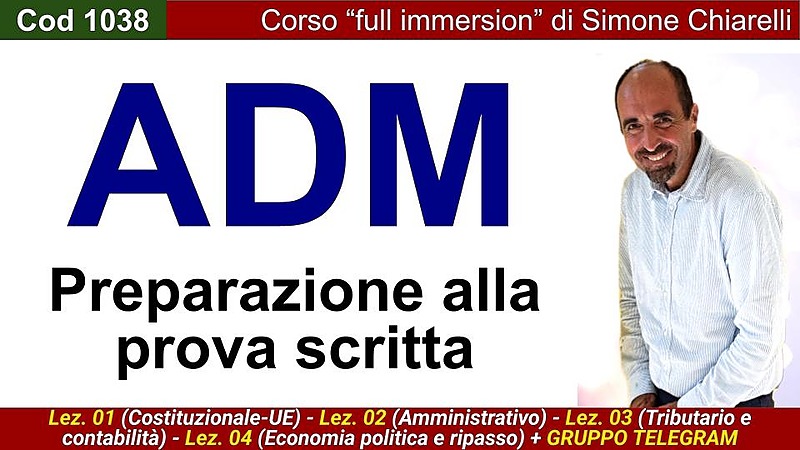 ADM: preparazione alla prova scritta (full immersion)