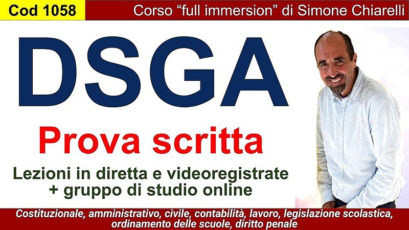 DSGA: preparazione alla prova scritta (full immersion)