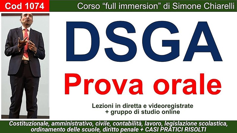 DSGA: preparazione alla prova orale (full immersion)
