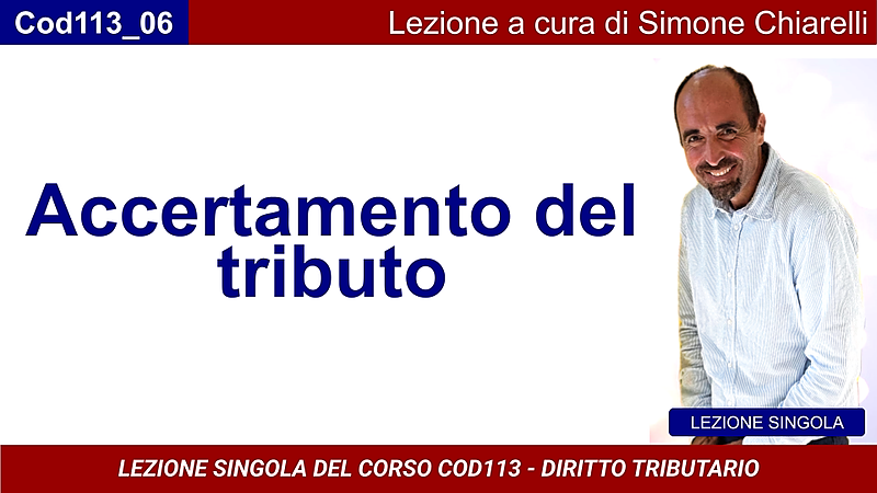 Accertamento del tributo (CHIARELLI)