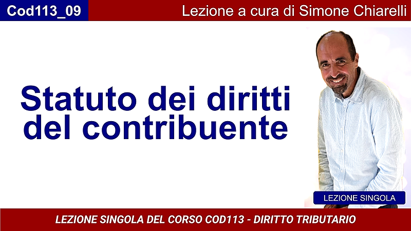 Statuto dei diritti del contribuente (CHIARELLI)