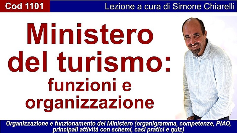 Ministero del turismo: funzioni e organizzazione